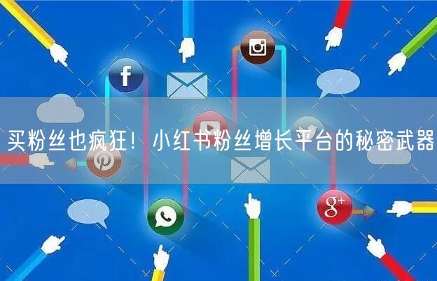 买粉丝也疯狂！小红书粉丝增长平台的秘密武器