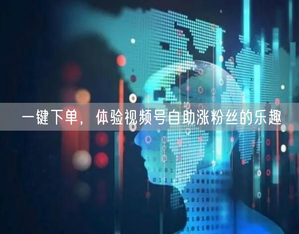 一键下单，体验视频号自助涨粉丝的乐趣