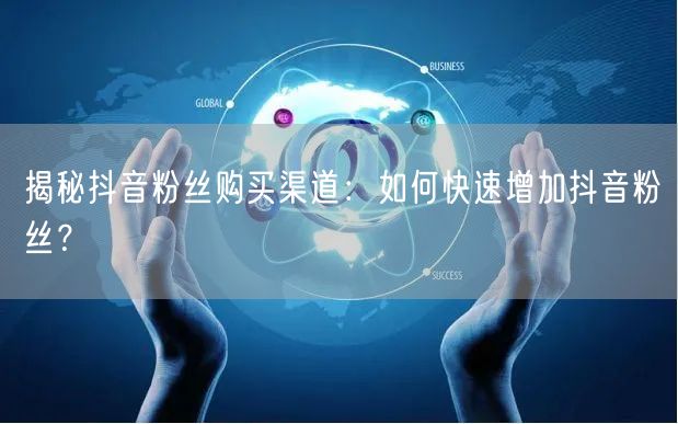 揭秘抖音粉丝购买渠道：如何快速增加抖音粉丝？
