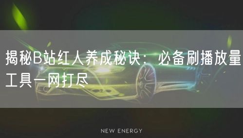 揭秘B站红人养成秘诀：必备刷播放量工具一网打尽