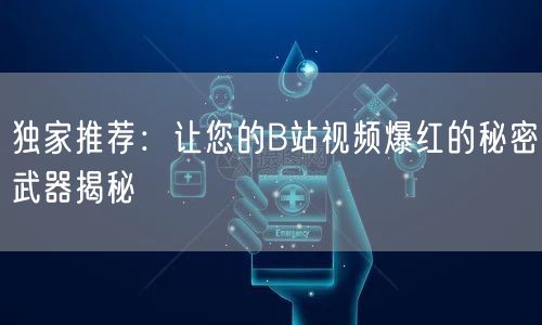 独家推荐：让您的B站视频爆红的秘密武器揭秘