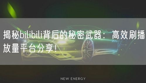揭秘bilibili背后的秘密武器：高效刷播放量平台分享！