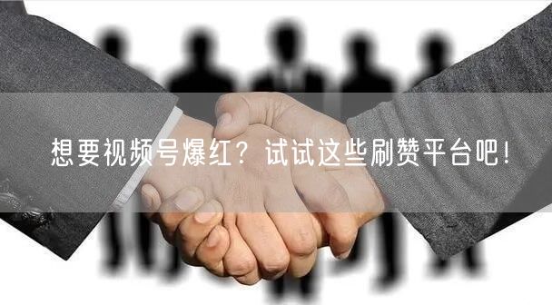 想要视频号爆红？试试这些刷赞平台吧！