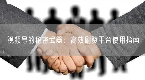 视频号的秘密武器：高效刷赞平台使用指南